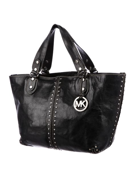 michael kors studded two outside front pocket bag|Michael Kors small shoulder bag.